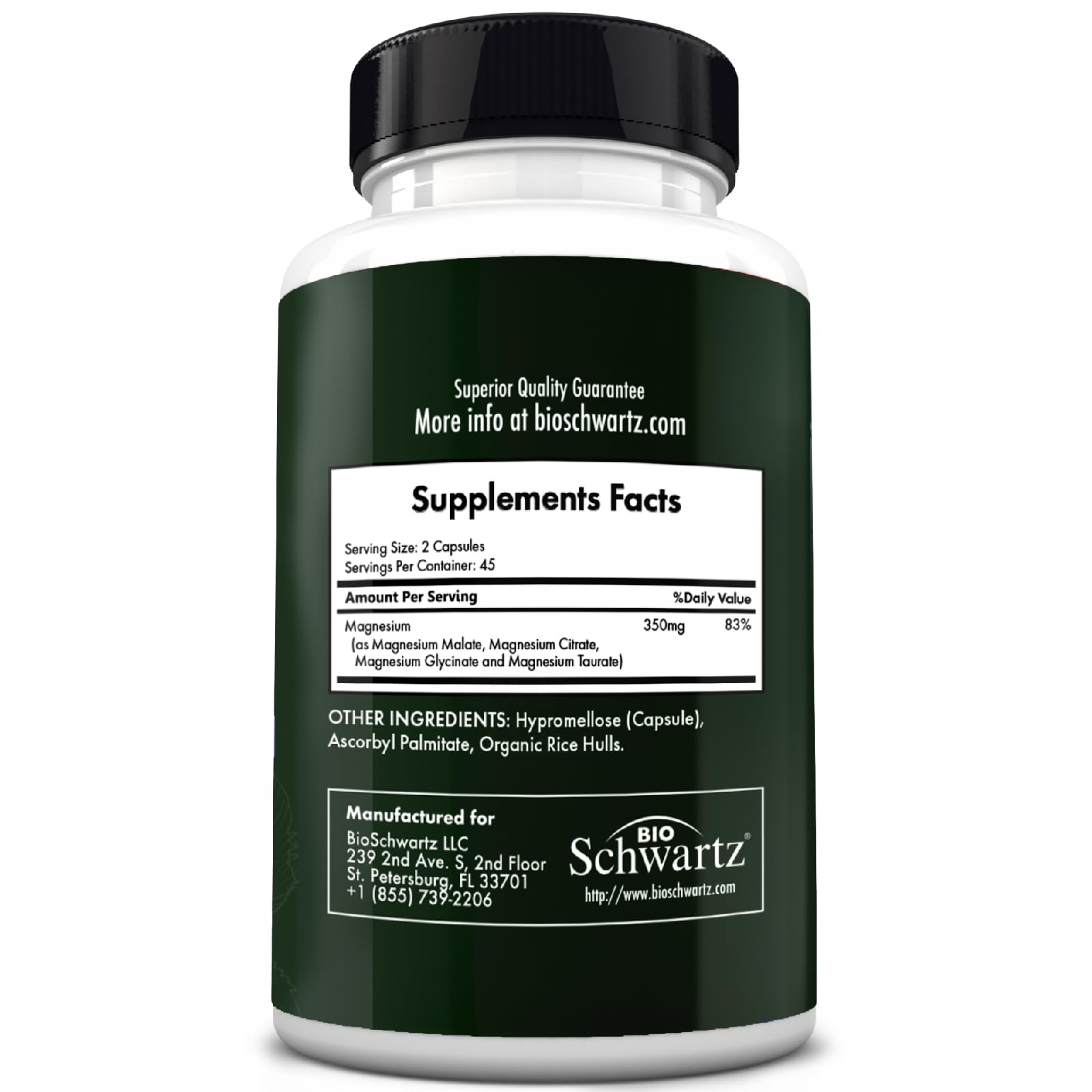 BioSchwartz packaging shows vegan, gluten-free, non-GMO certifications ensuring product purity and alignment with dietary needs.