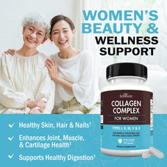 BioSchwartz multi-collagen types image shows five forms for comprehensive care.