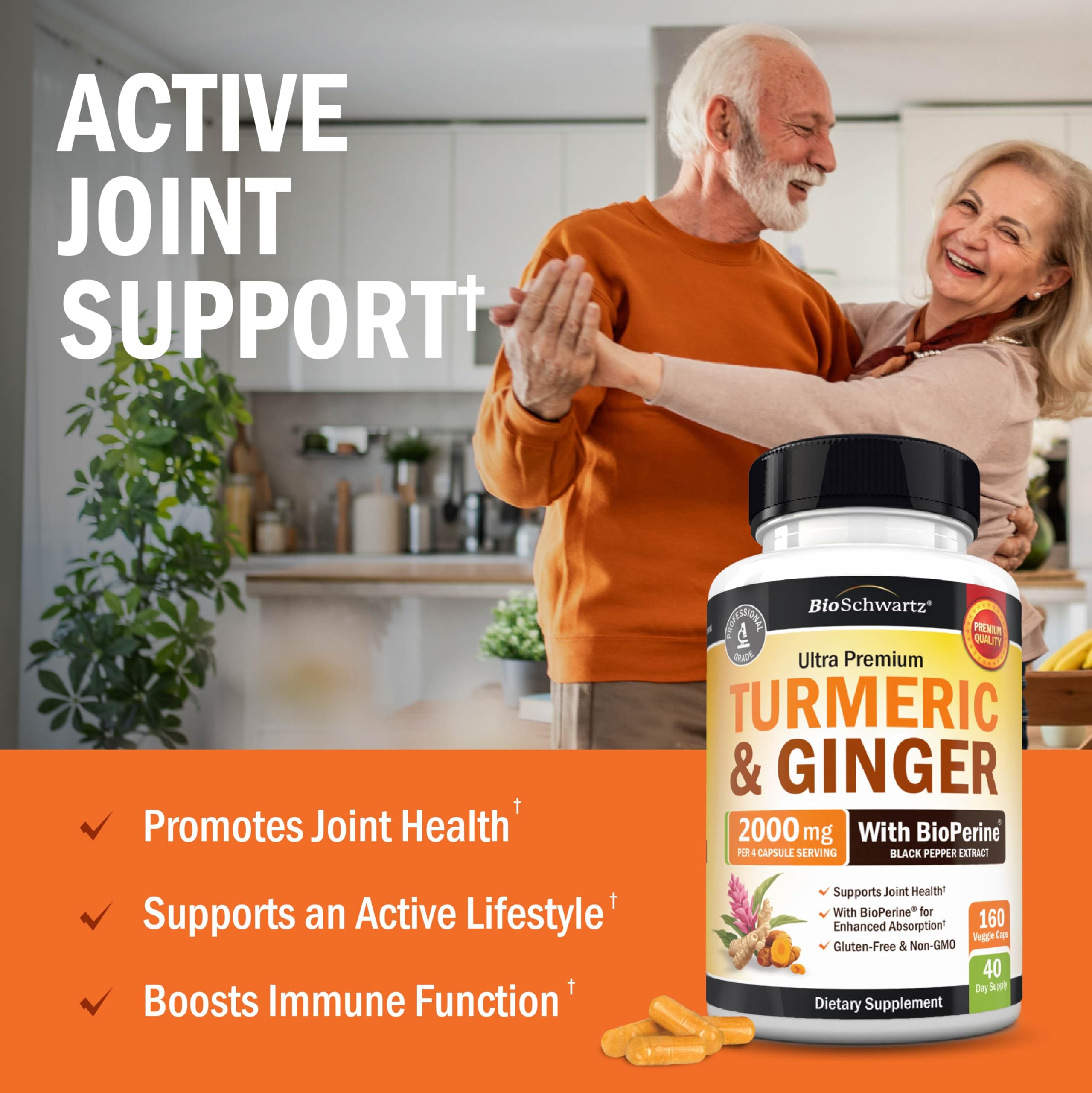 Organic ginger root image emphasizes natural flavor and potent antioxidant support.