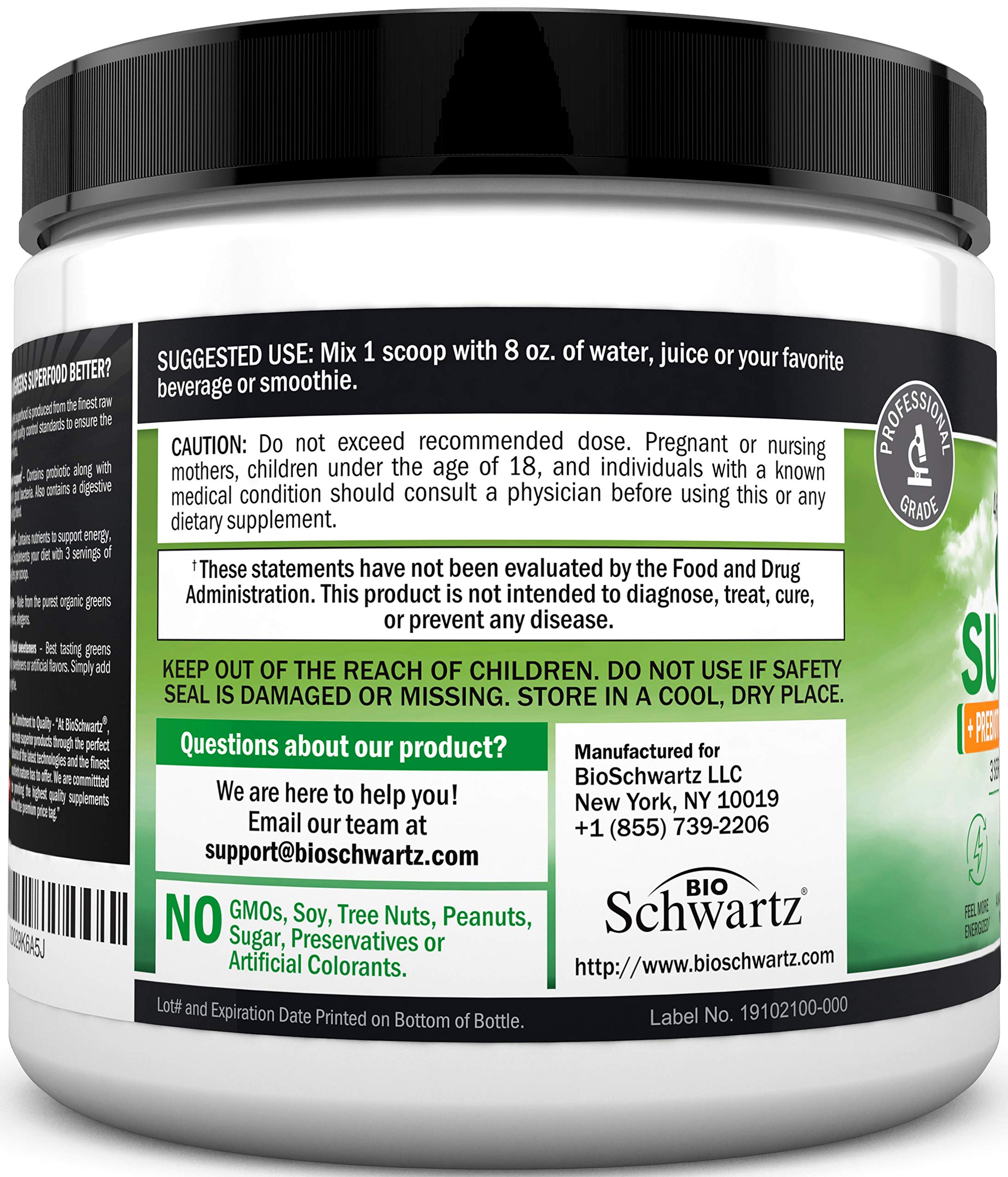 BioSchwartz Super Greens probiotic blend supports digestive health during busy days