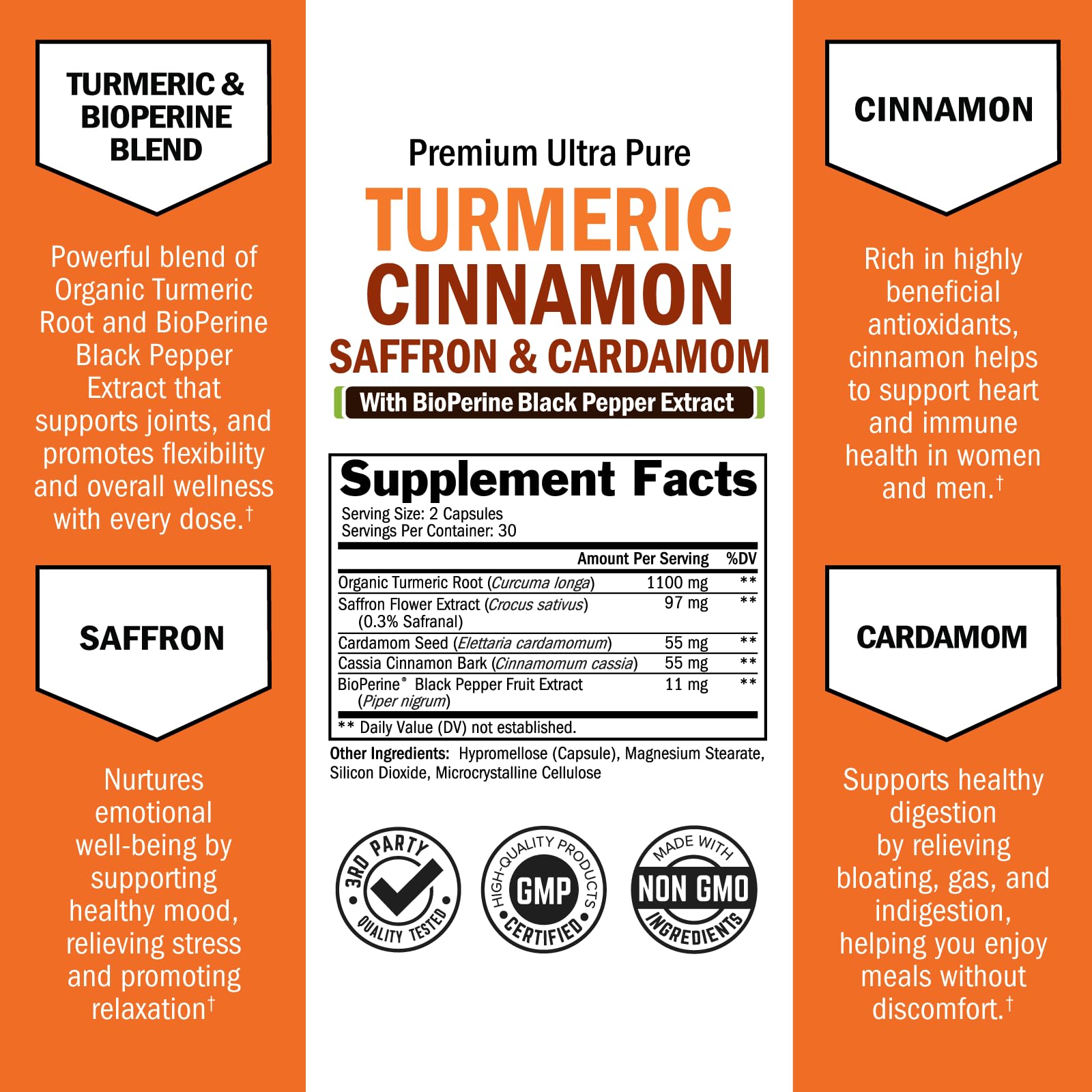 BioSchwartz turmeric capsules being poured for daily-use convenience