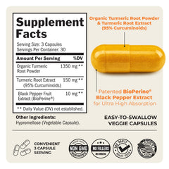 BioSchwartz capsules close-up showing vegan, high-curcuminoid content
