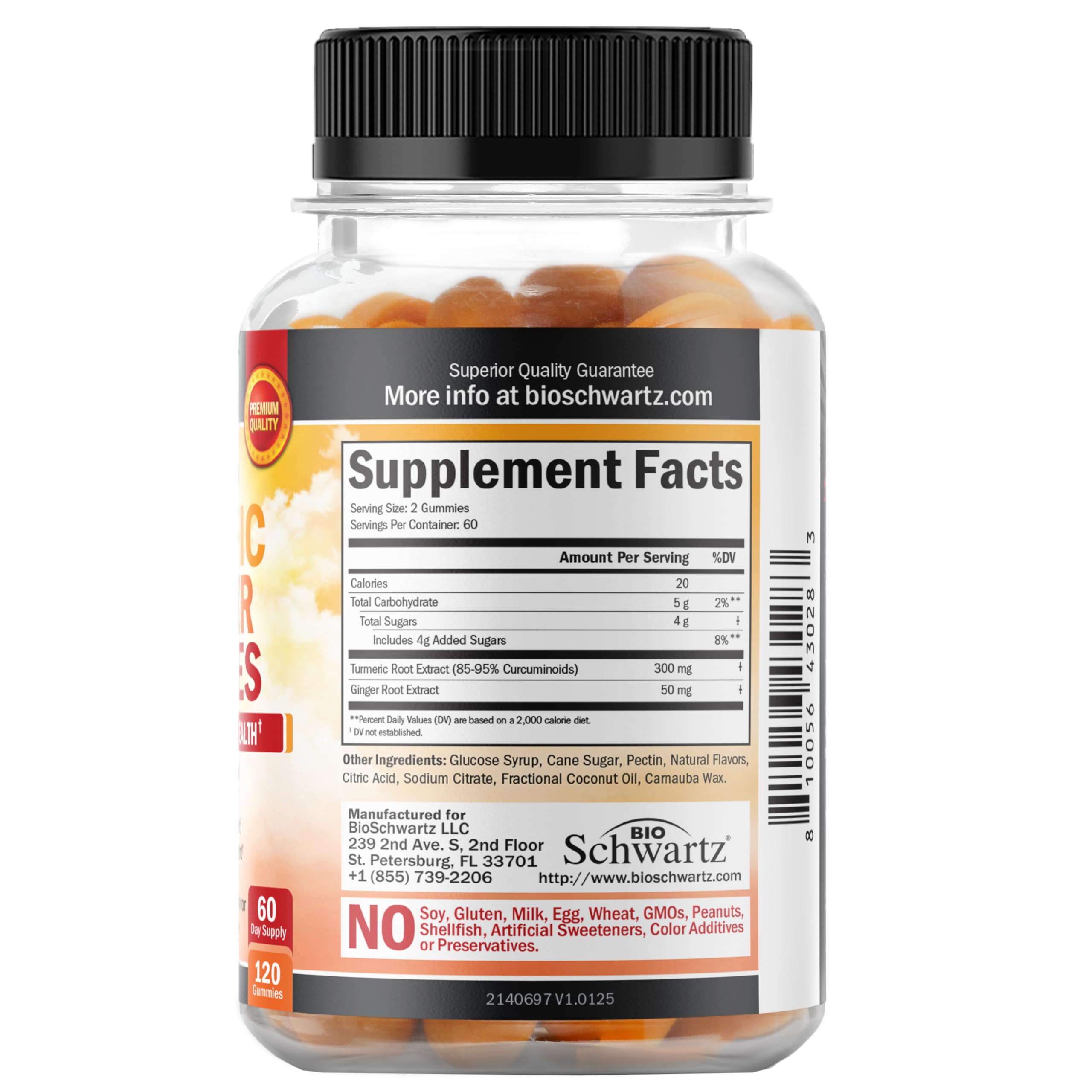 BioSchwartz joint-support profile with turmeric and ginger for holistic wellness
