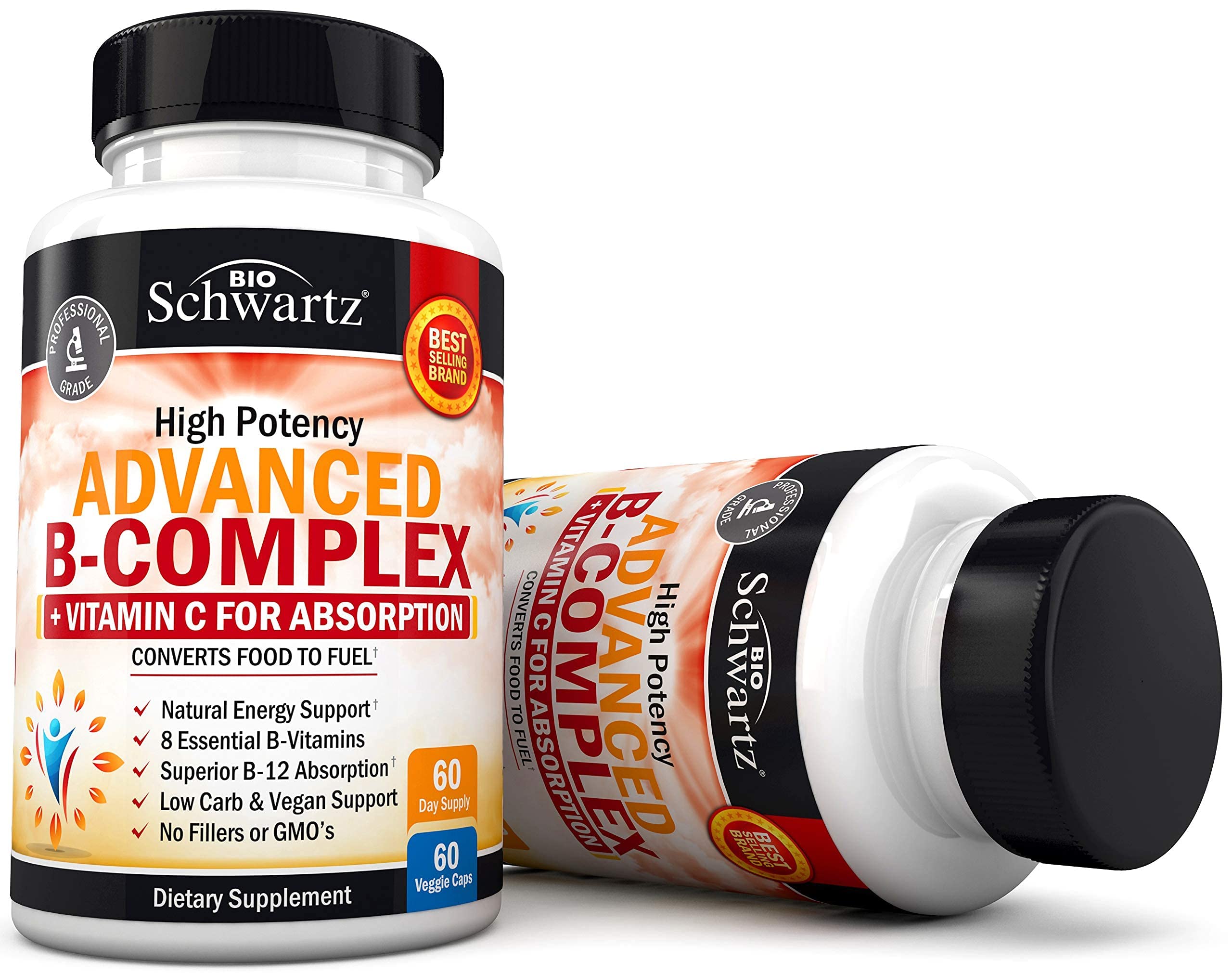 Hand holding BioSchwartz bottle in a busy work setting for convenient use