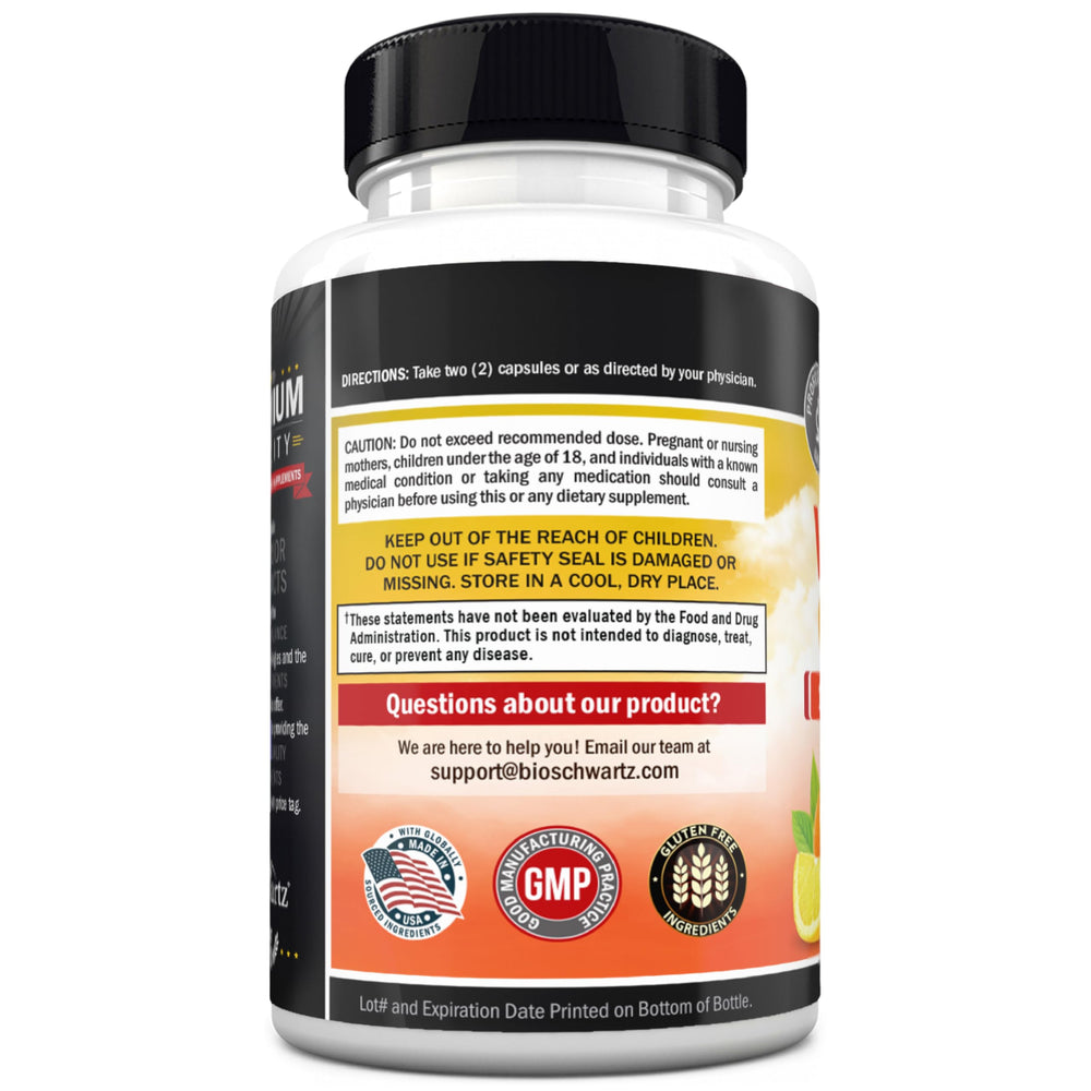 BioSchwartz Vitamin C Complex packaging display suggests a 60-day supply.