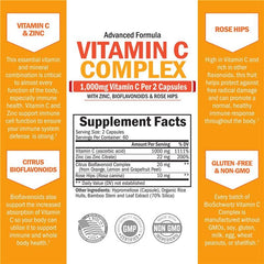 BioSchwartz Vitamin C Complex rose hips ingredient emphasizes natural vitamin C source.