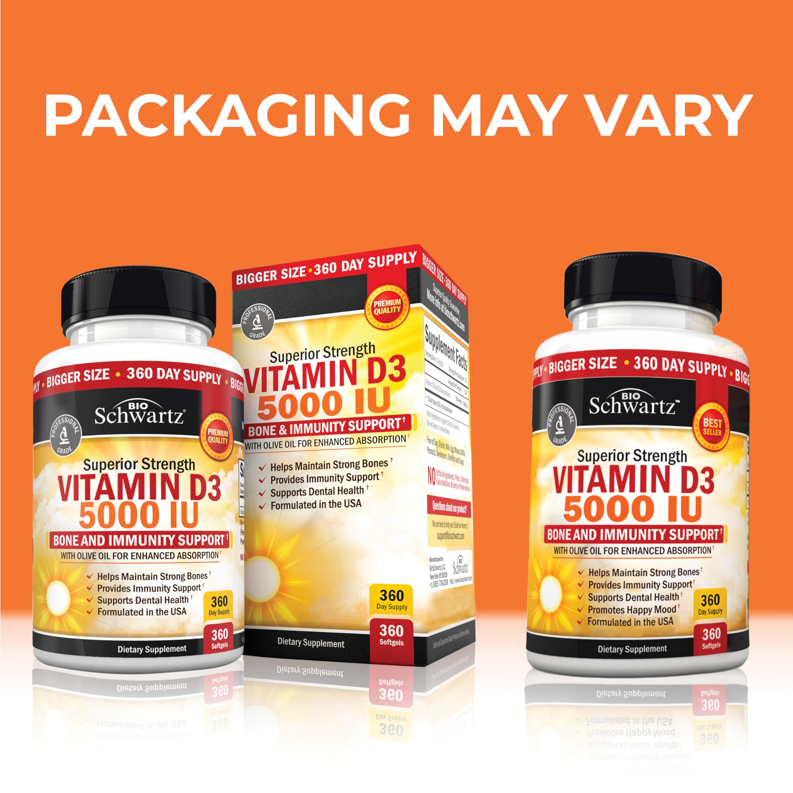 BioSchwartz Vitamin D3 softgels ready for daily use and supplementation