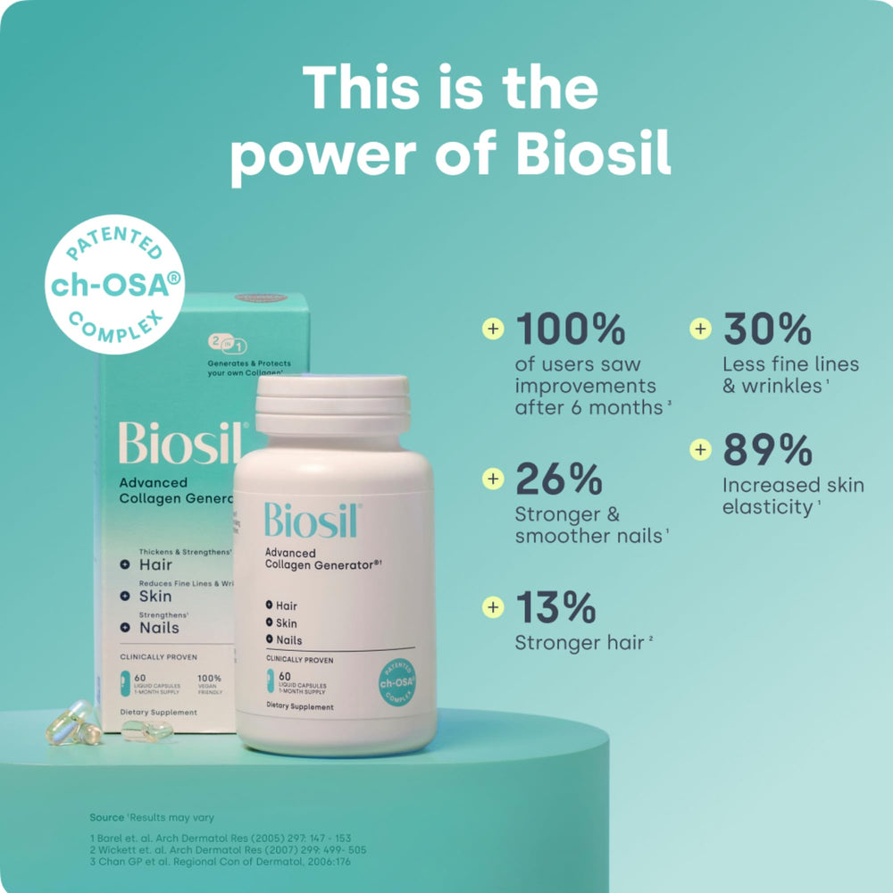 Biosil ch-OSA activator label highlighting patented collagen support.
