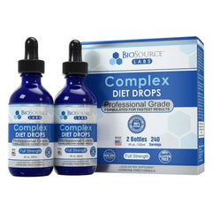 BioSource Labs Complex Diet Drops bottle for convenient daily use and potential weight support