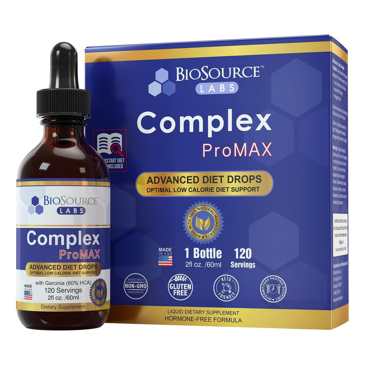 BioSource Labs Complex ProMAX drops bottle shows premium dieting support and energy potential