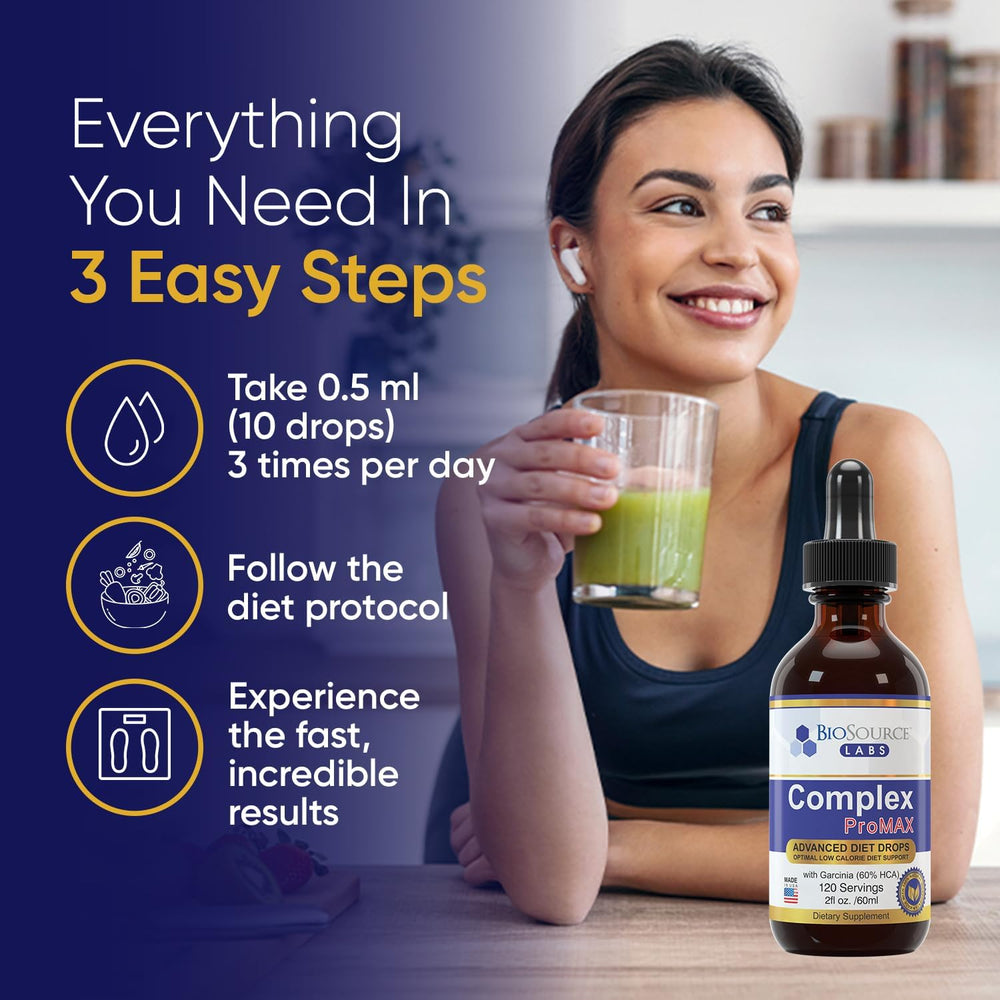 BioSource Labs Complex ProMAX Drops dropper-closeup, illustrating easy drop administration.