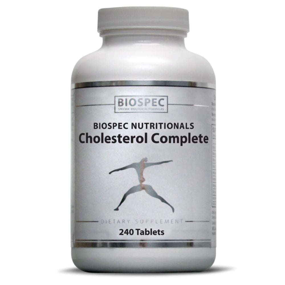 BIOSPEC NUTRITIONALS Cholesterol Complete bottle front view highlighting packaging for heart health support.