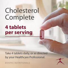 BIOSPEC NUTRITIONALS Cholesterol Complete red yeast rice image emphasizing natural cholesterol support potential.