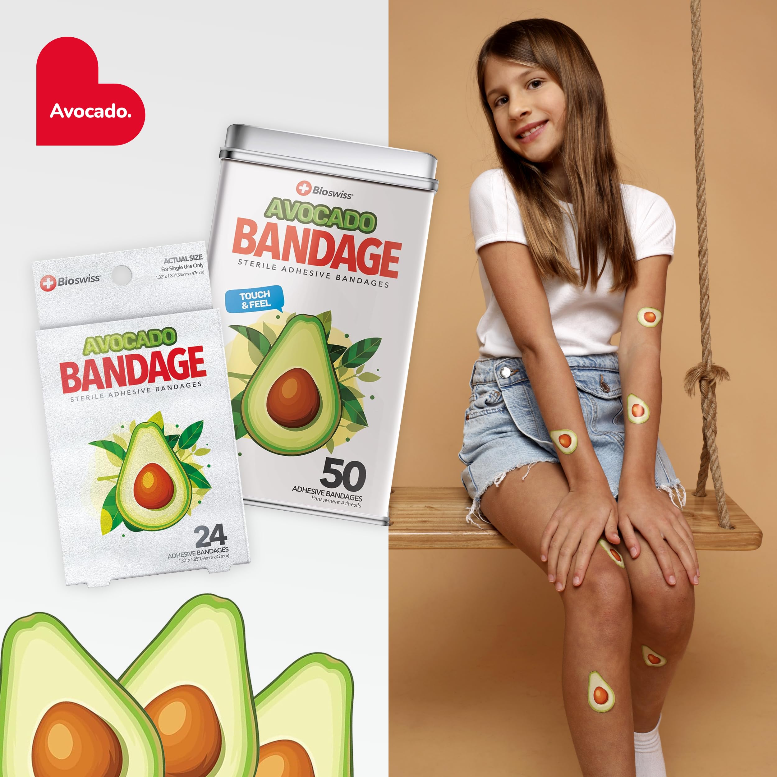BioSwiss avocado bandages stored in a compact dispenser for easy access
