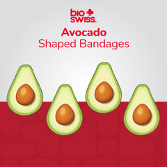 BioSwiss avocado bandage close-up shows non-stick pad for gentle removal
