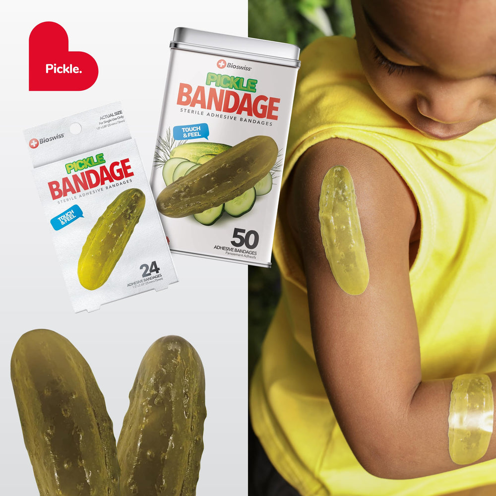 BioSwiss curitas juego de 50, empaque compacto para emergencias.
