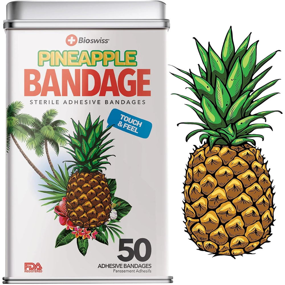 BioSwiss Curitas con forma de piña para protección rápida de pequeños cortes.