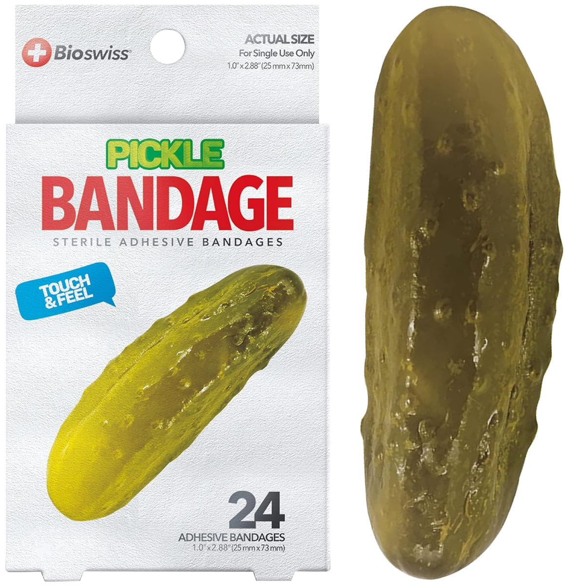 Banditas BioSwiss con forma de pepinillo protegen cortes menores