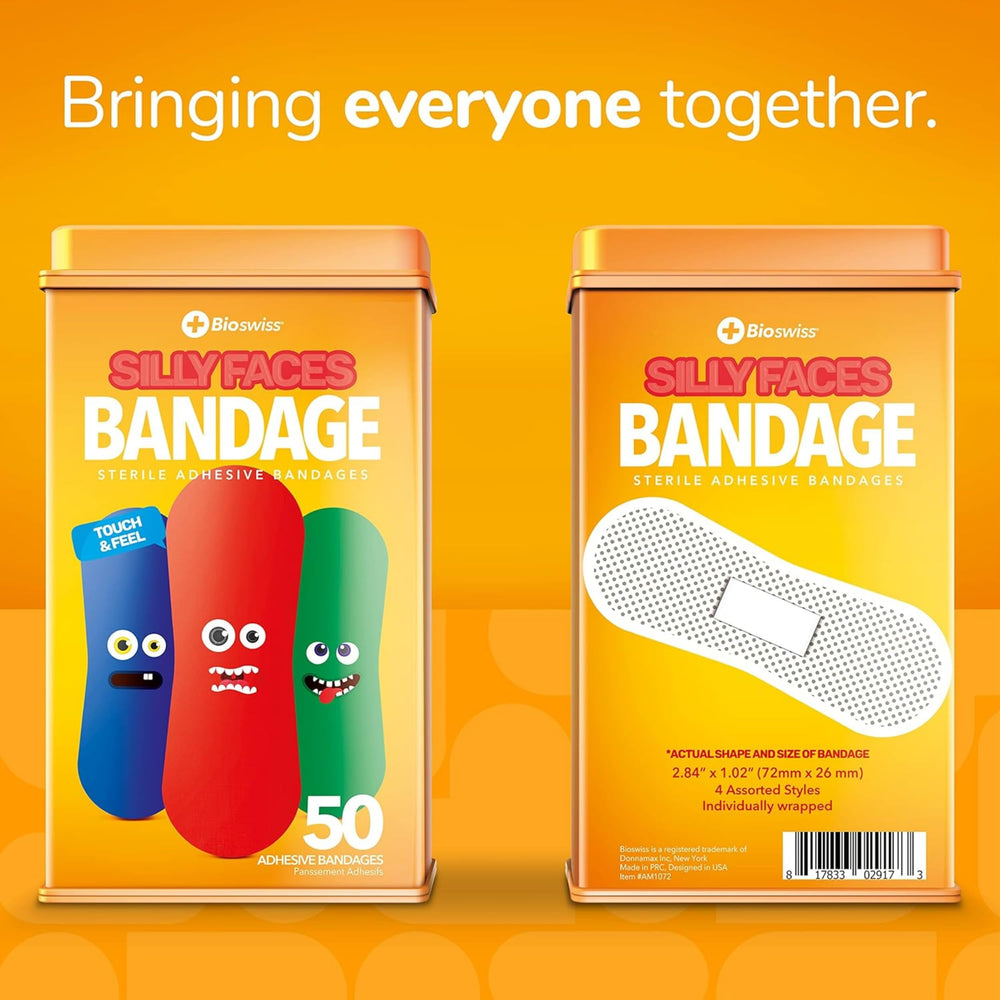 BioSwiss latex-free bandage closeup, gentle skin contact and easy removal.