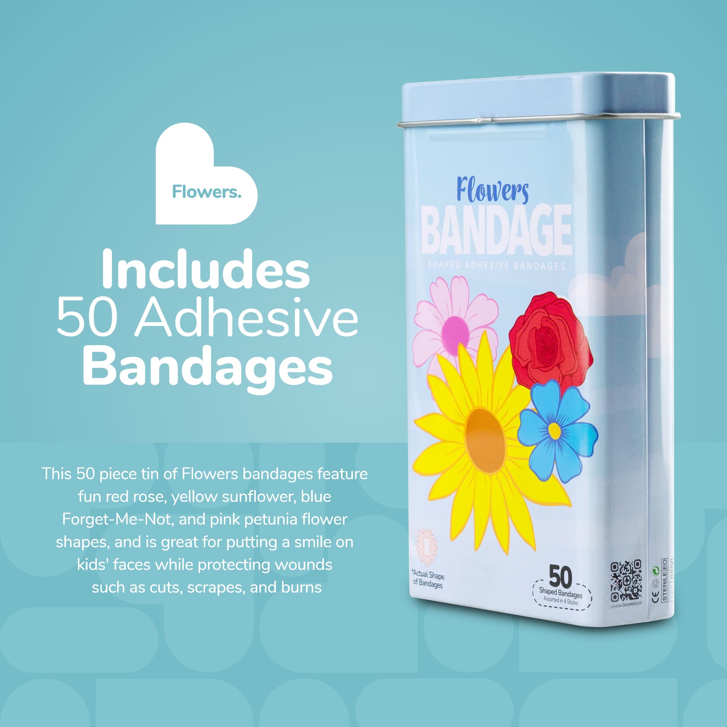 BioSwiss latex-free sterile bandages offering gentle protection for sensitive skin