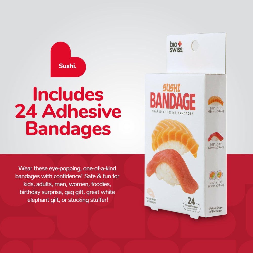 BioSwiss Sushi Bandages three styles showing varied shapes for comfortable coverage
