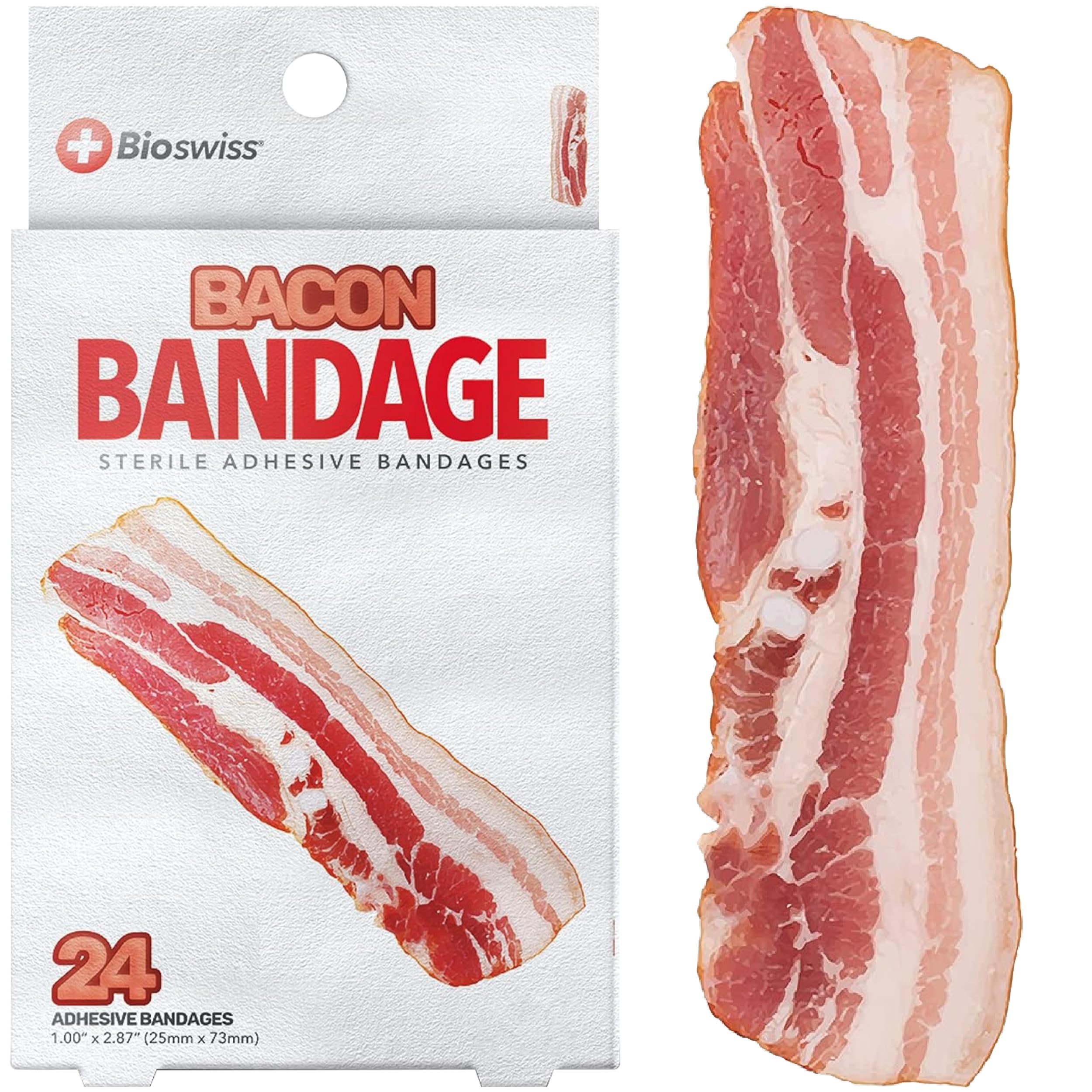 BioSwiss tiritas con forma de bacon protegen cortes con diseño divertido