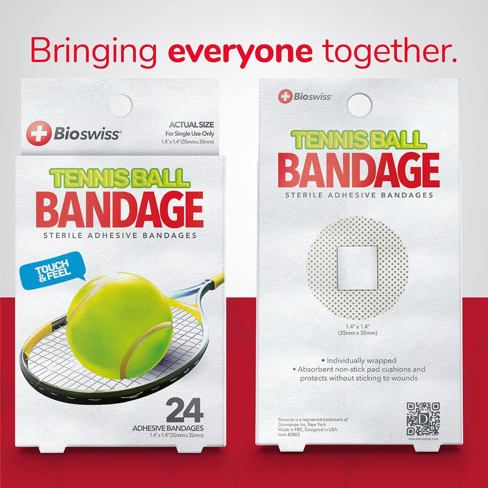BioSwiss vendajes con adherencia fuerte y ajuste flexible, fáciles de quitar gracias a la almohadilla absorbente.
