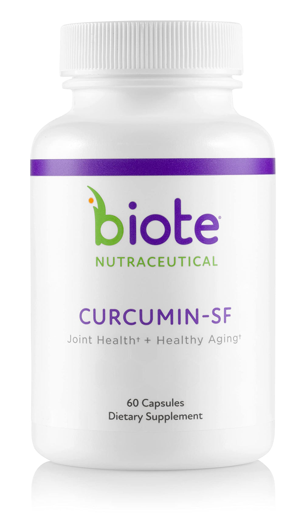 Biote Curcumin SF bottle shows circulation support for daily wellness.