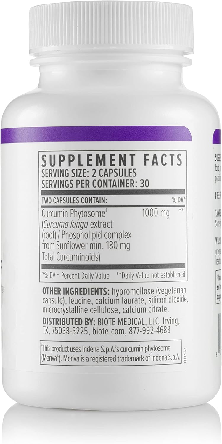 Biote Curcumin SF ingredient scene highlighting plant-based form.