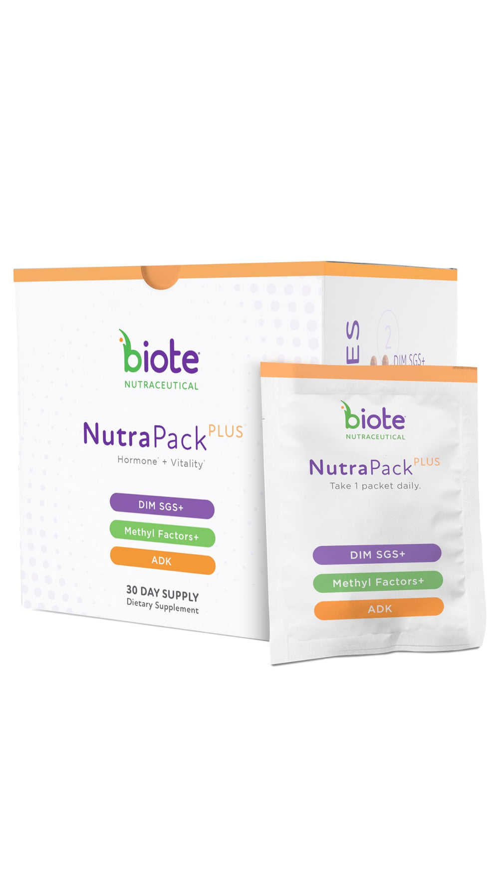 Biote NutraPackPlus hormone balance packaging for a convenient routine