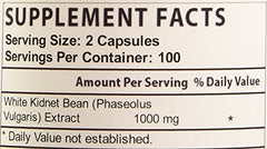Biotech Nutritions White Kidney Bean Extract two capsules ready to take with a meal