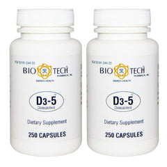 Bio-Tech Pharmacal D3-5 bottle with 500 tablets for daily vitamin D support
