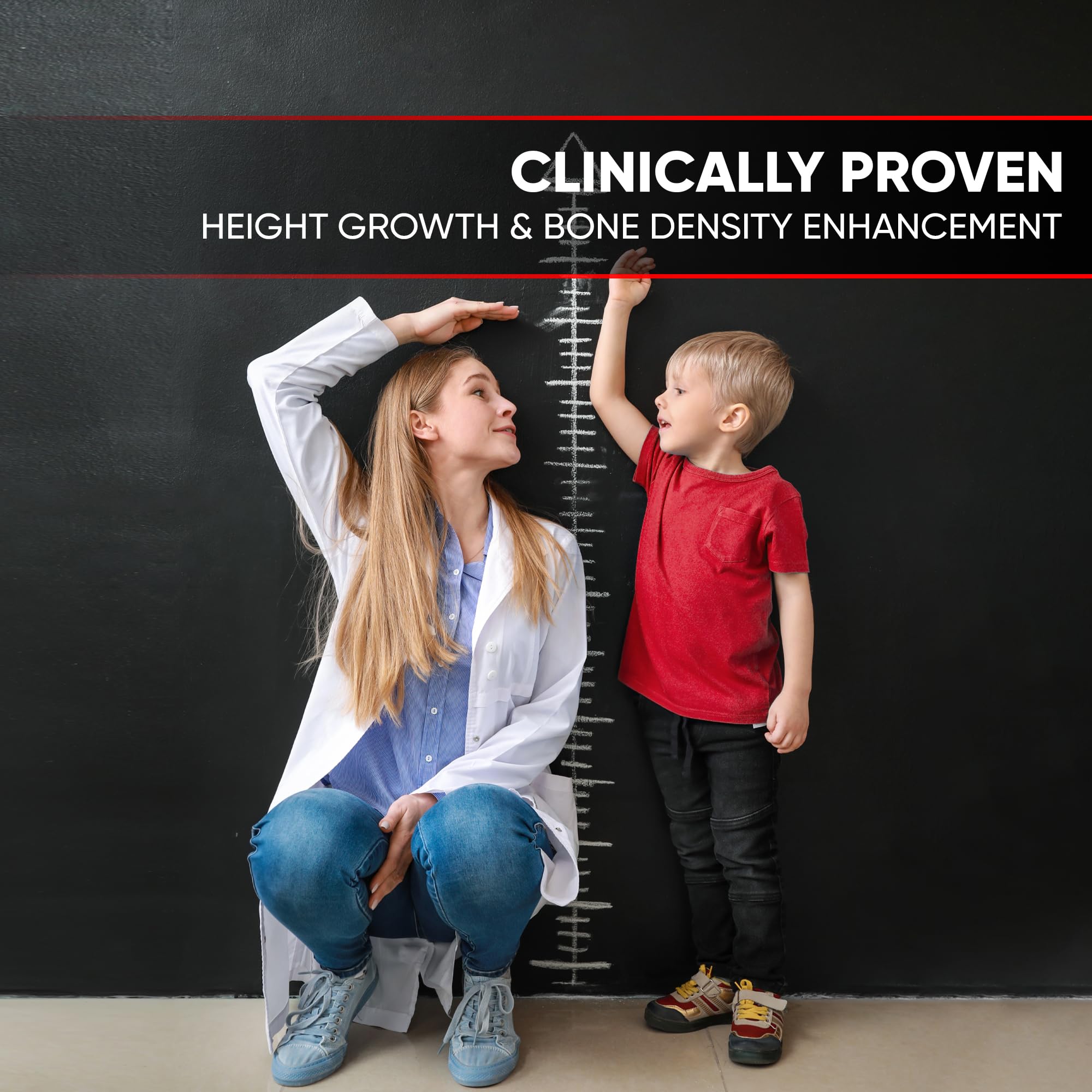 Biotequelab Height Growth calcium magnesium zinc formula supports bone health.