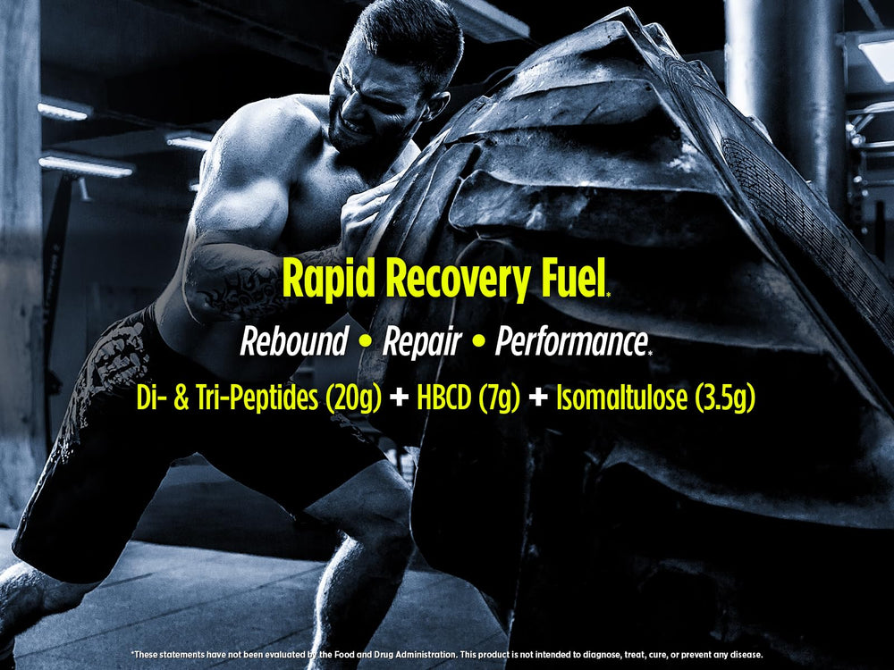 Biotest MAG-10 serving scoop beside glass for a post-workout ritual.