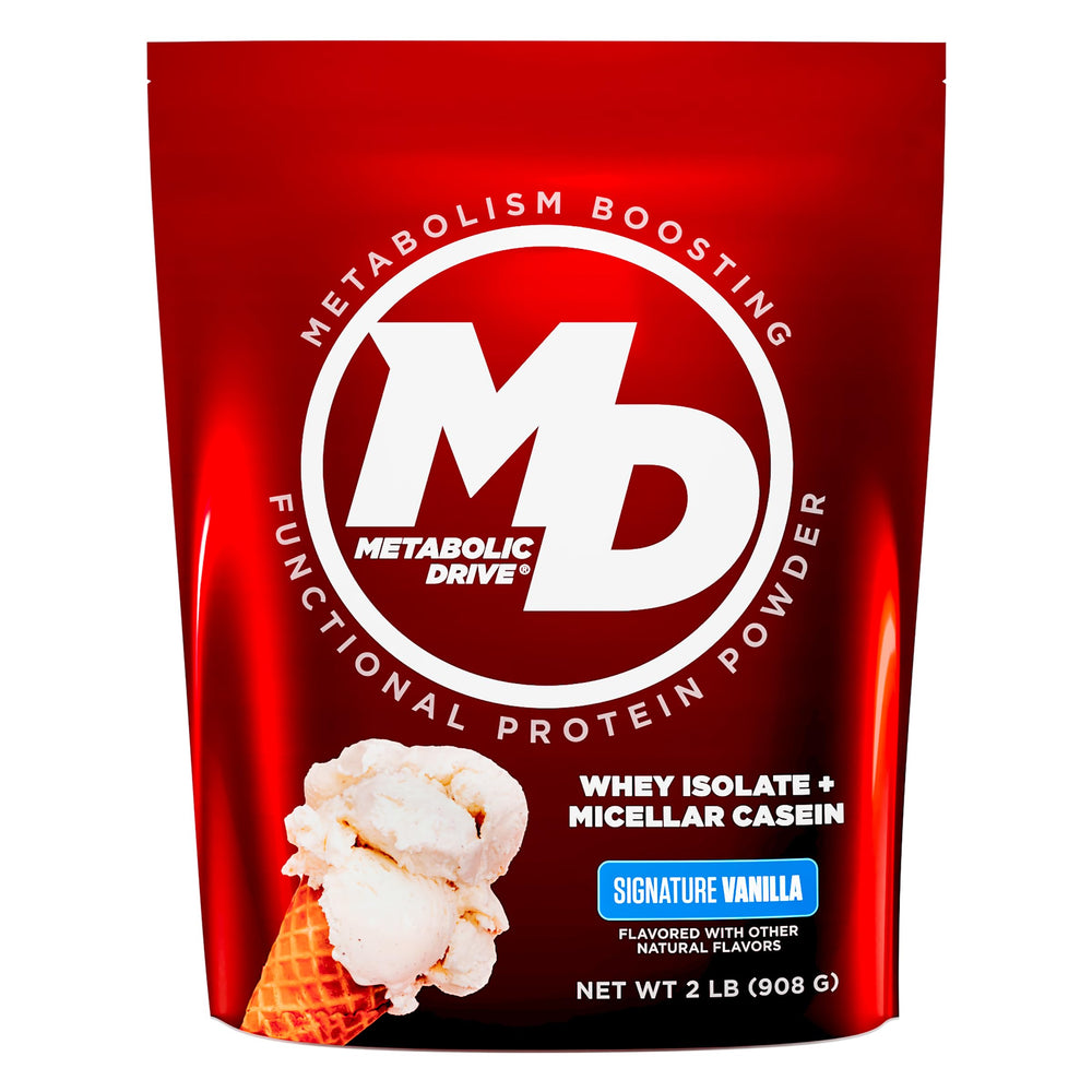 Biotest Metabolic Drive Protein vanilla jar front for post-workout recovery.