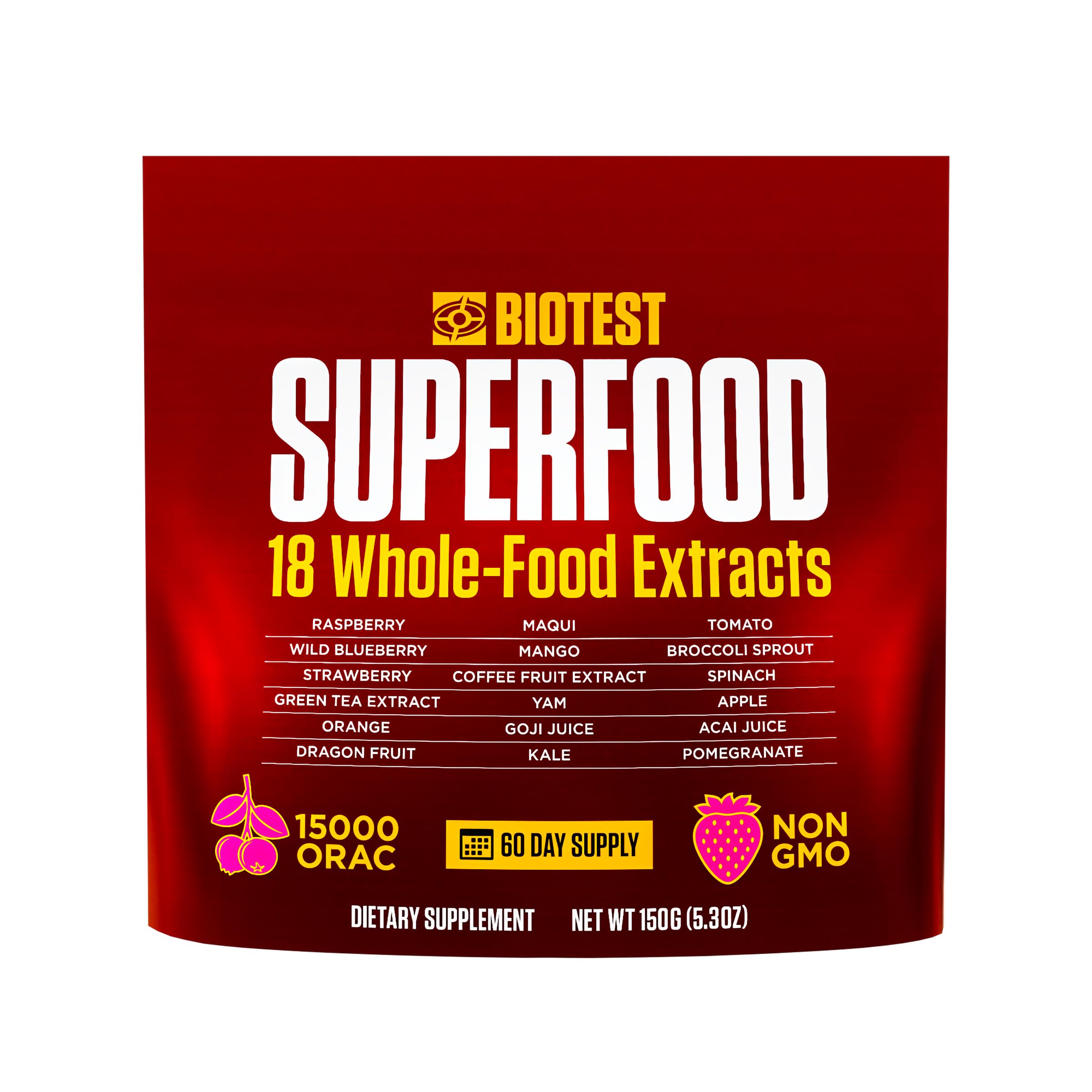 Biotest Superfood blueberry powder close-up for daily polyphenol support