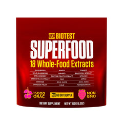 Biotest Superfood blueberry powder close-up for daily polyphenol support