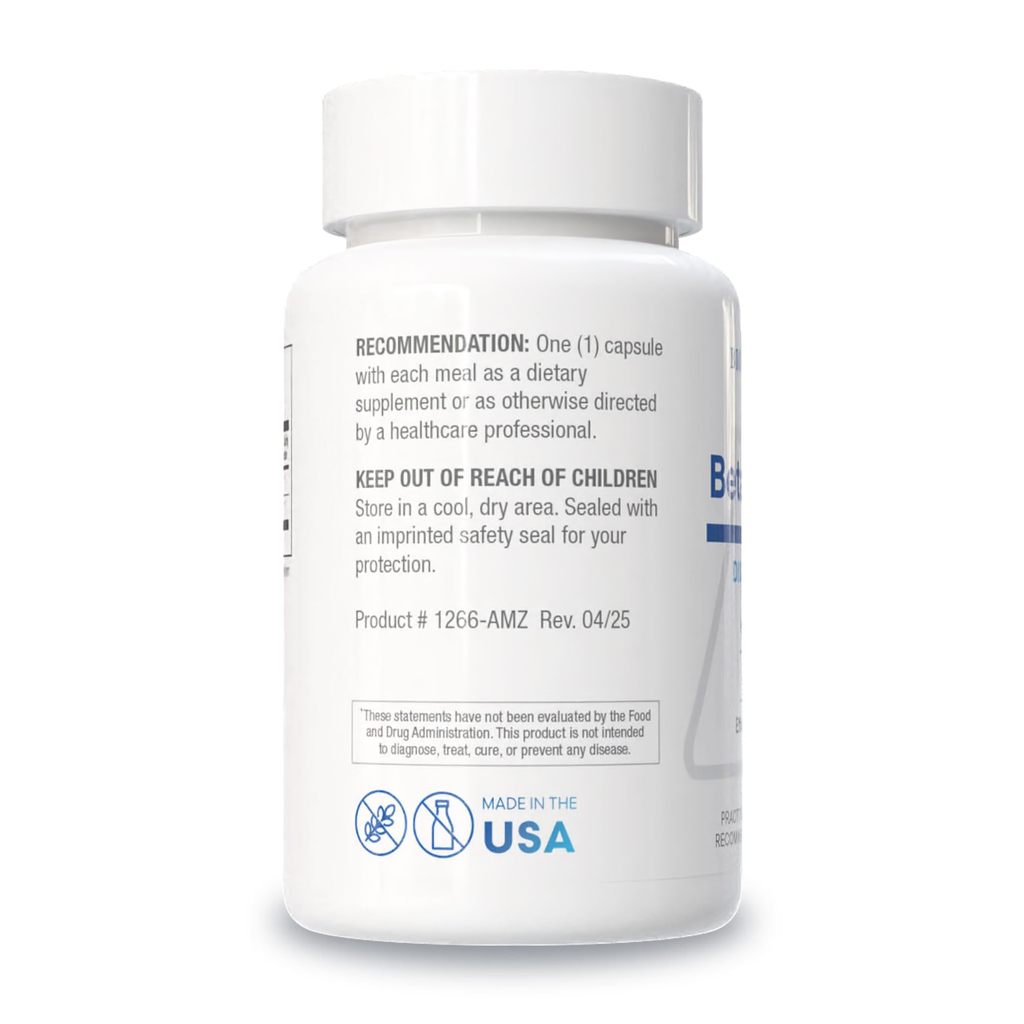 Biotics Research Betaine Plus HP capsules closeup, convenient daily digestion aid
