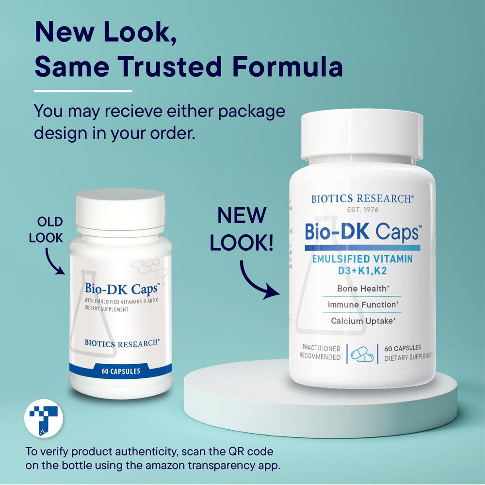 BIOTICS RESEARCH Bio-DK Caps bottle collection on shelf