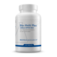BIOTICS RESEARCH Bio Multi Plus bottle with iron-free and copper-free formula for daily nutrition