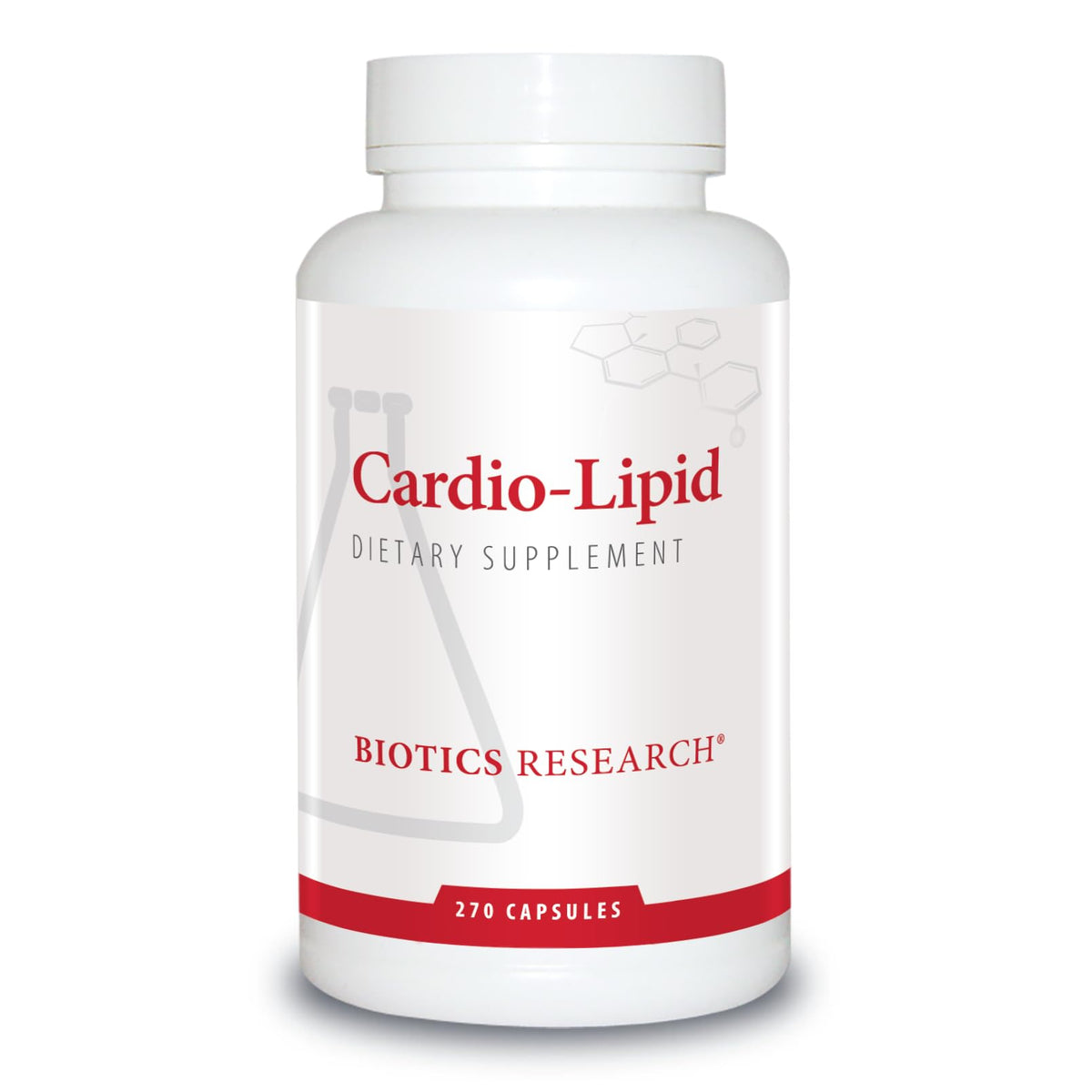 Biotics Research Cardio-Lipid bottle shown, suggesting cardiovascular support possibilities.