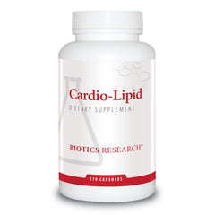 Biotics Research Cardio-Lipid bottle shown, suggesting cardiovascular support possibilities.