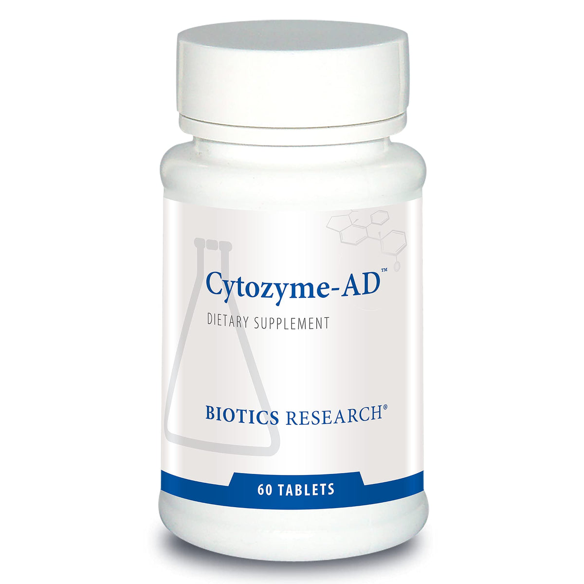 BIOTICS RESEARCH Cytozyme AD bottle and label showing energy support