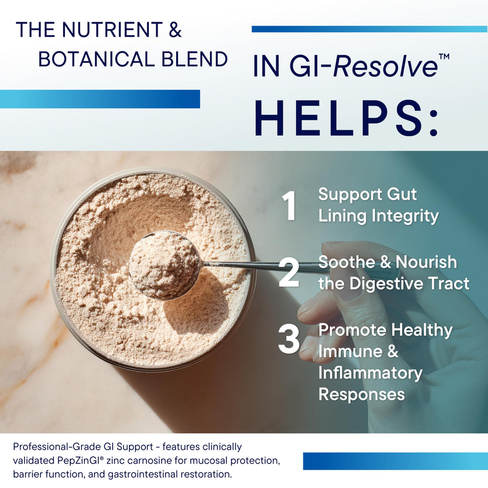 Ingredients chart features NAC MSM Aloe okra and DGL blend.