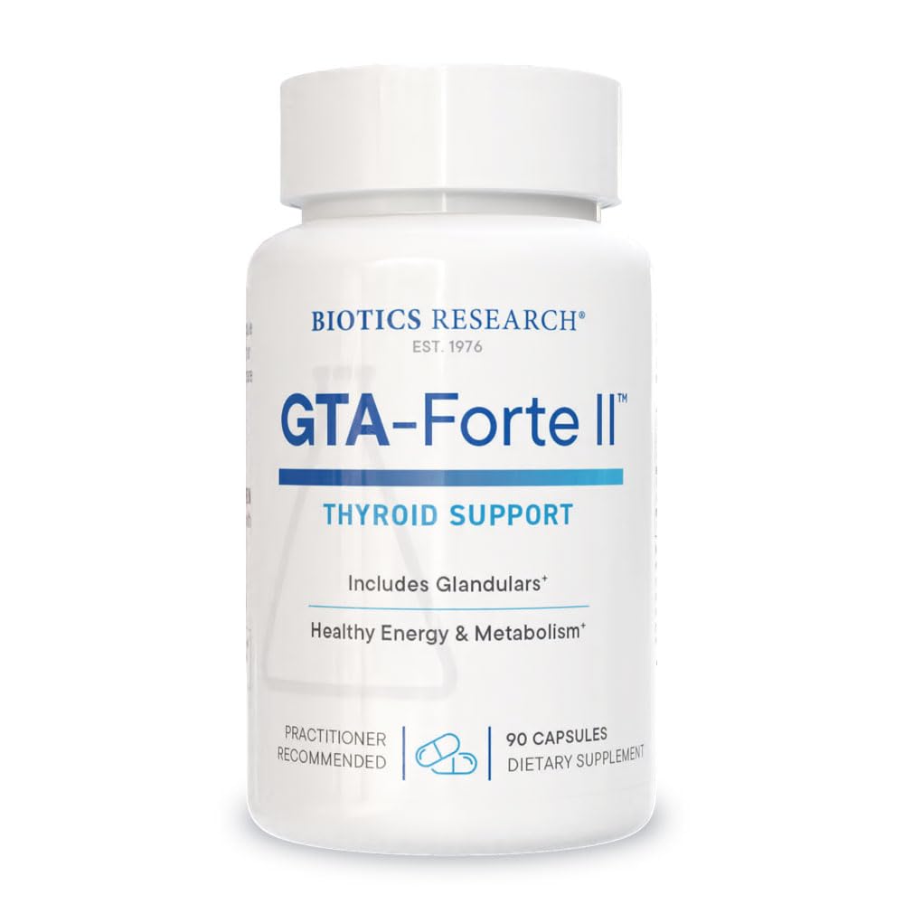 Biotics Research GTA Forte II bottle and label signaling endocrine support.