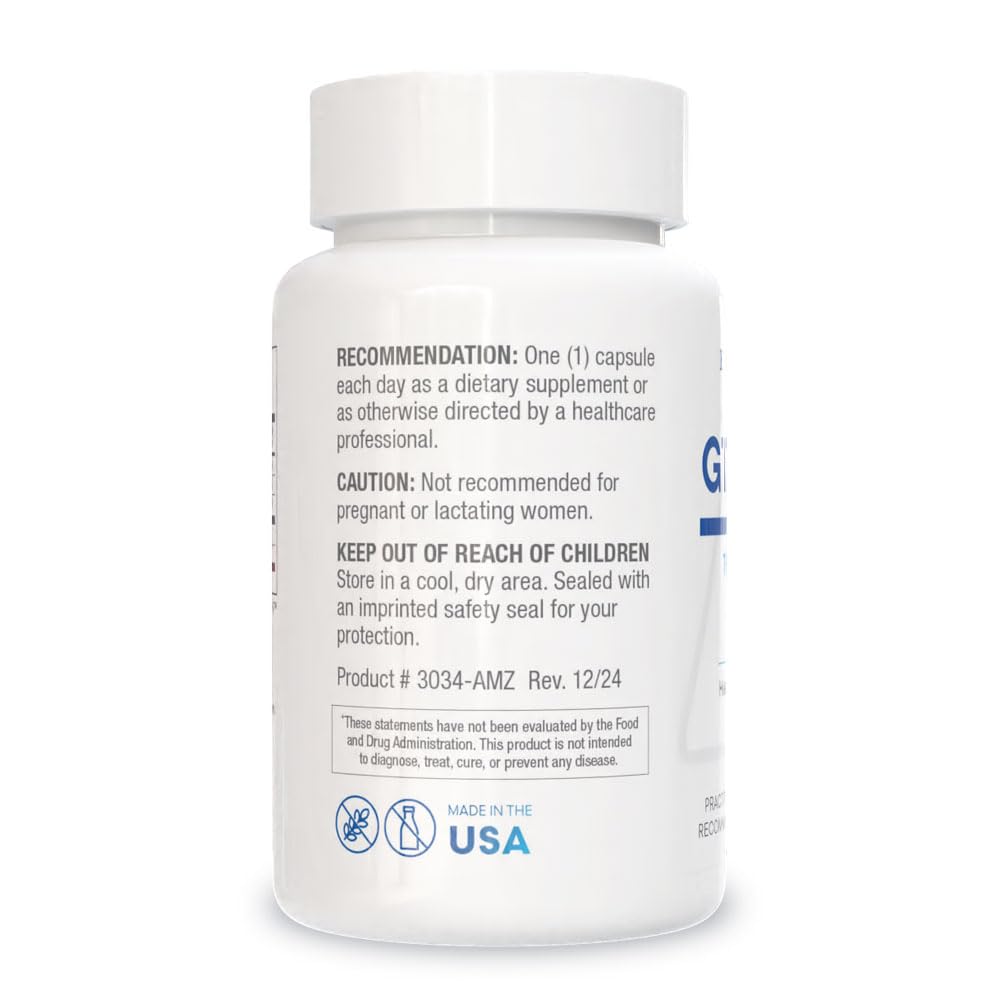 GTA Forte II capsules closeup showing porcine glandular ingredients for hormone balance.