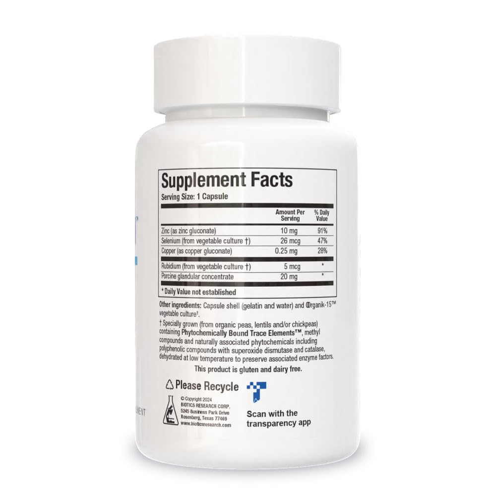 Porcine glandular extract featured in GTA Forte II for potential endocrine function support.