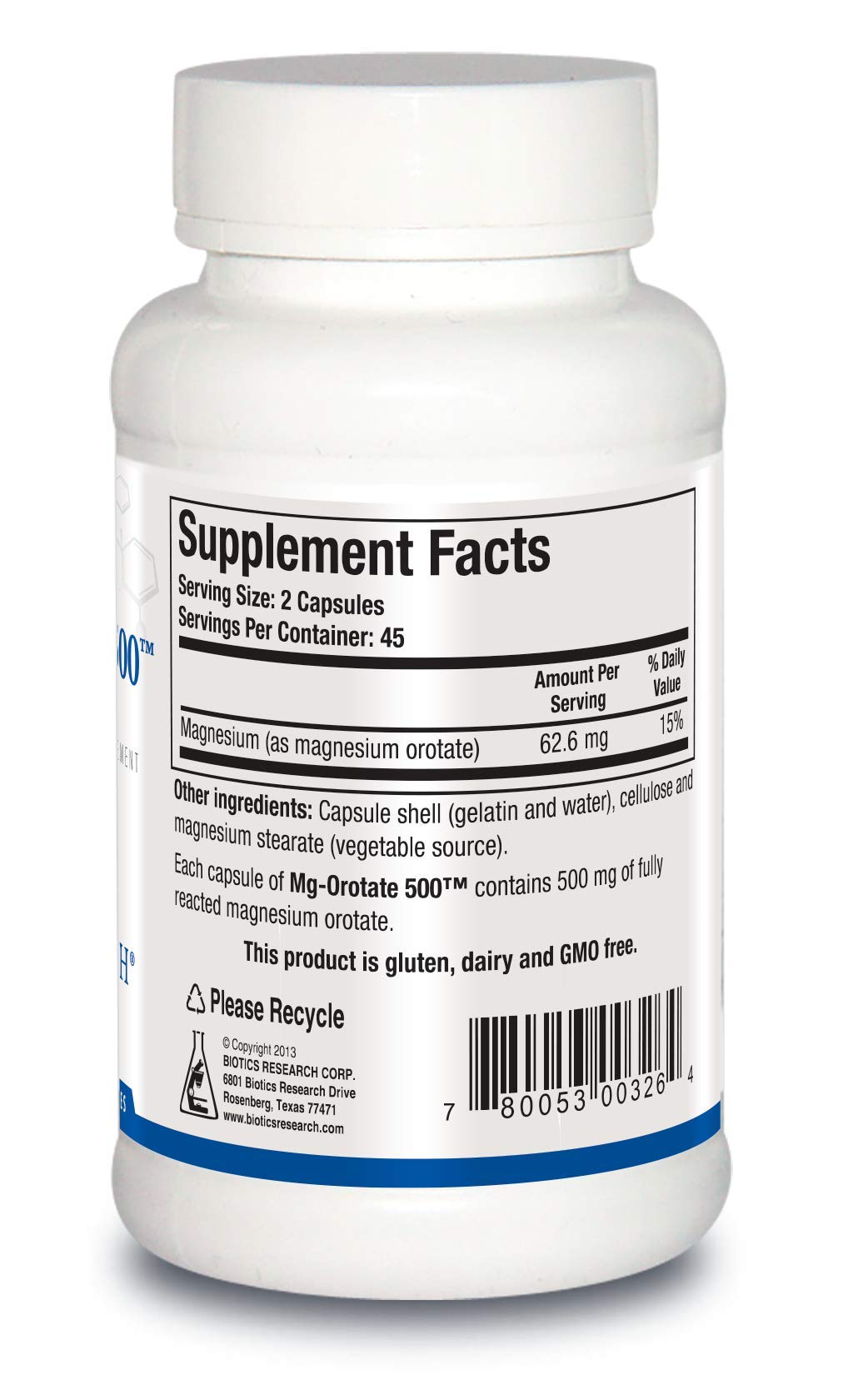 Biotics Research Mg Orotate capsules prepared to support sleep with a calm backdrop.