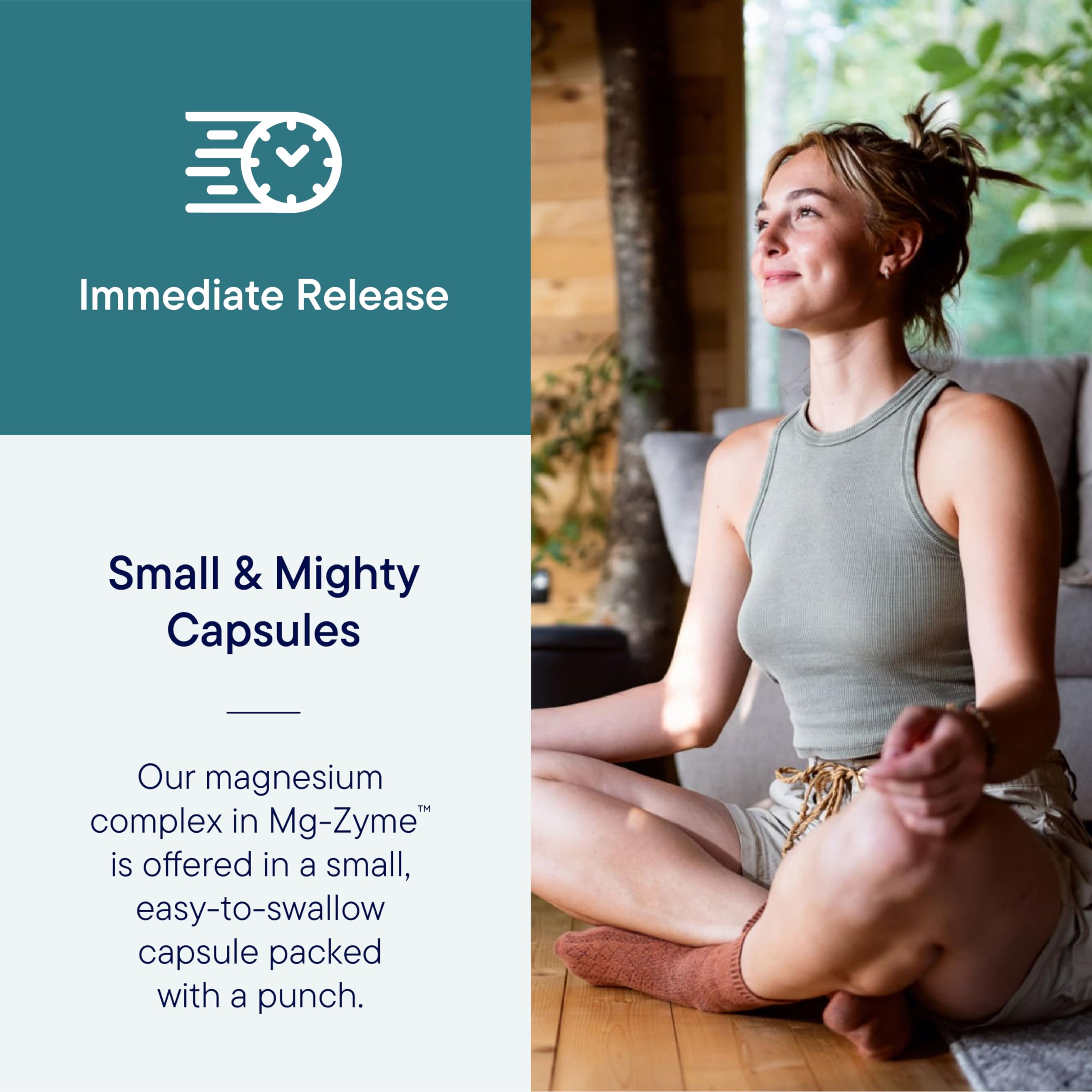 Mg-Zyme in a sleep scene suggesting gentle nightly support