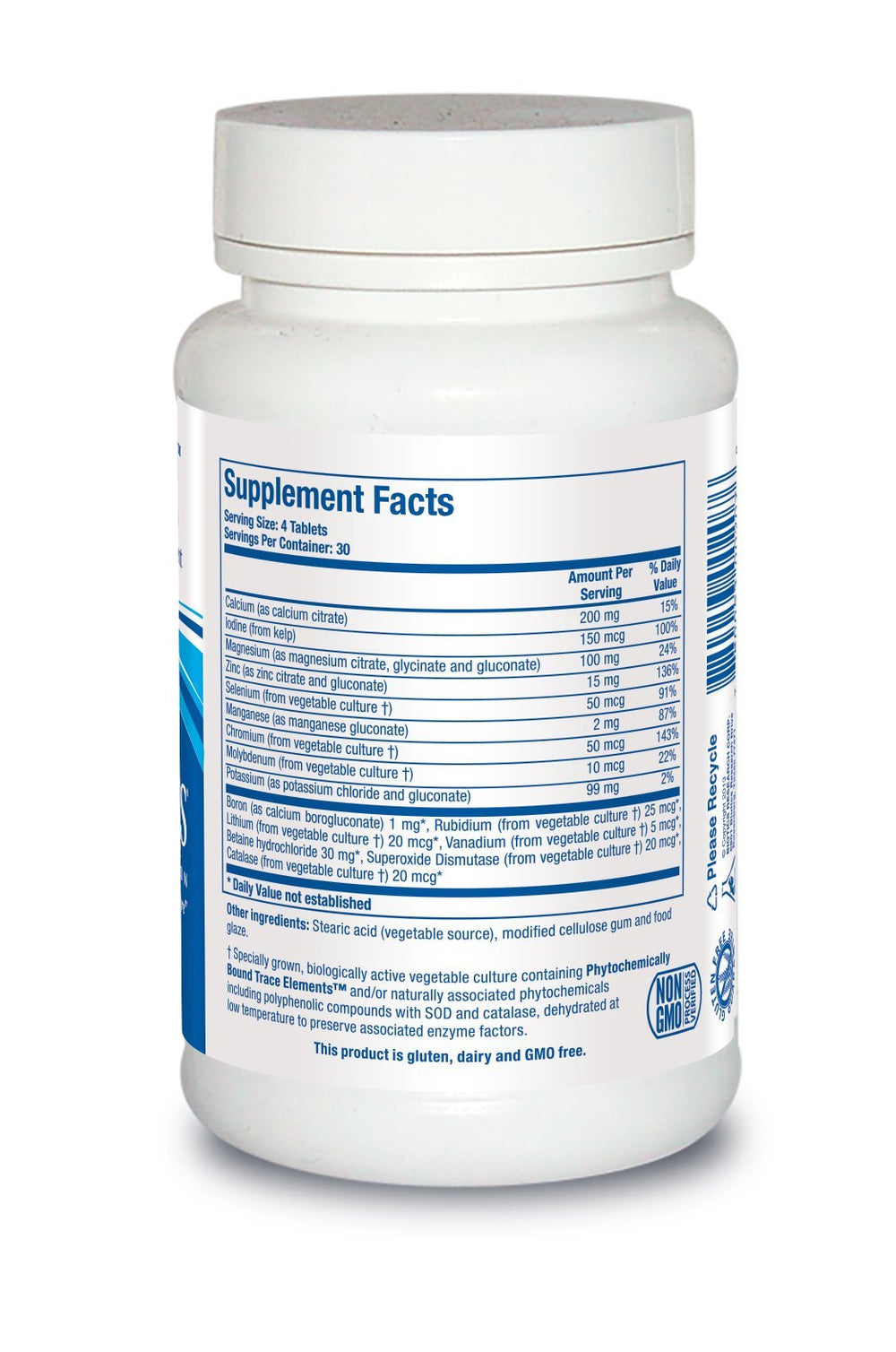 Close-up of Multi Mins tablets for easy daily use
